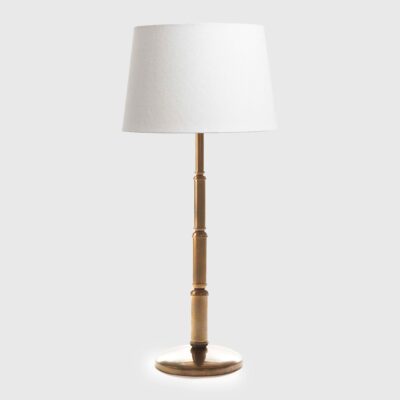 Beaumont Fluted Column Table Lamp Base Antique Brass