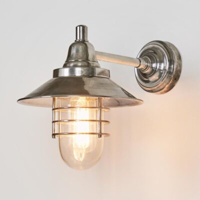 Laurelton Nautical Outdoor Wall Light Antique Silver