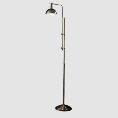 Riverwood Industrial Floor Lamp Antique Silver