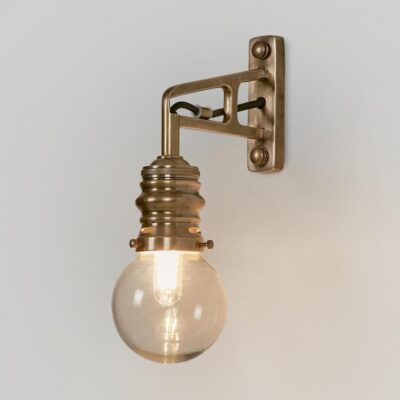 Whitley Heritage Exposed Bulb Outdoor Wall Light Antique Brass