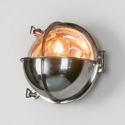 Kenthurst Industrial Bulkhead Outdoor Wall Light Antique Silver