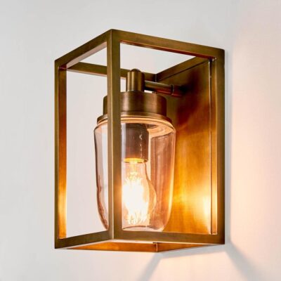 Chapelton Heritage Brass Box Outdoor Wall Light