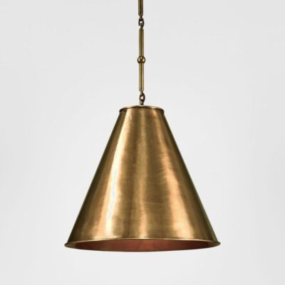 Montevine Heritage Cone Pendant Light Large Brass