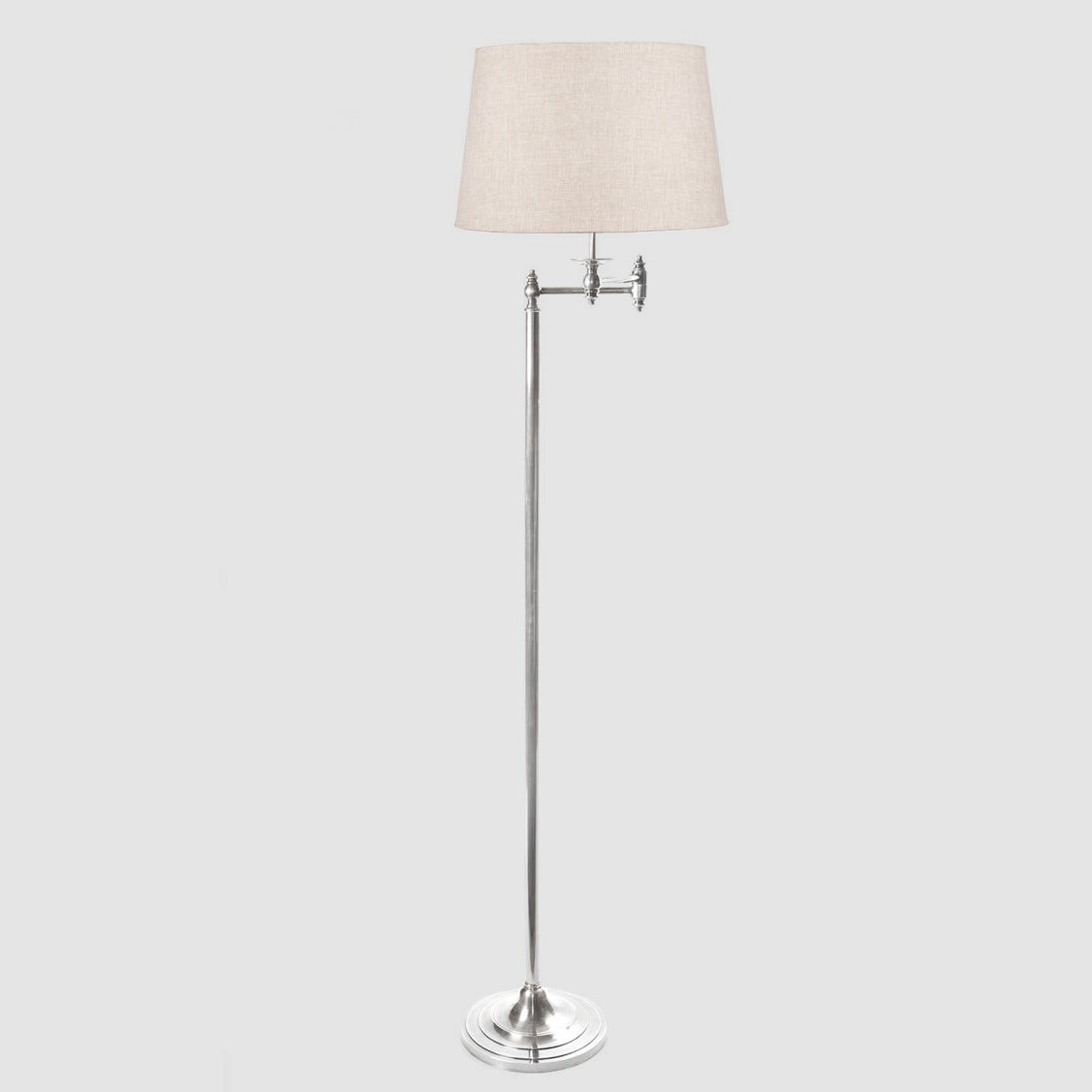 Eastland French Provincial Swing Arm Floor Lamp Base Antique Silver