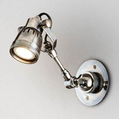 Sunderland Industrial Long Arm Wall Light Silver