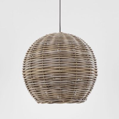 Harrisdale Hamptons Round Rattan Ceiling Pendant Large Natural