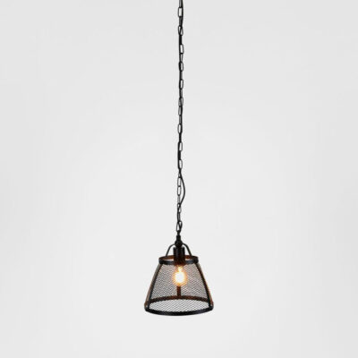 Harborage Industrial Black Metal Mesh Ceiling Pendant