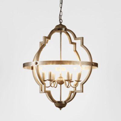 Lynford French Provincial Cage Chandelier Extra Large Antique Gold