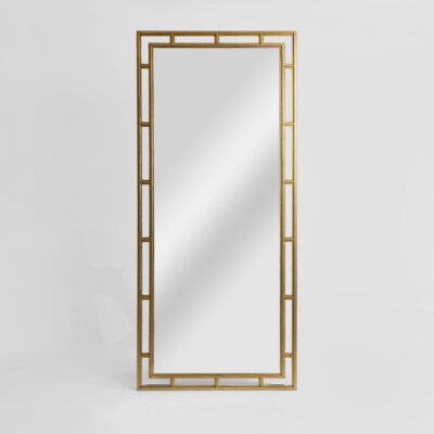 Hellendorn Hollywood Regency Full Length Mirror Gold Fretwork
