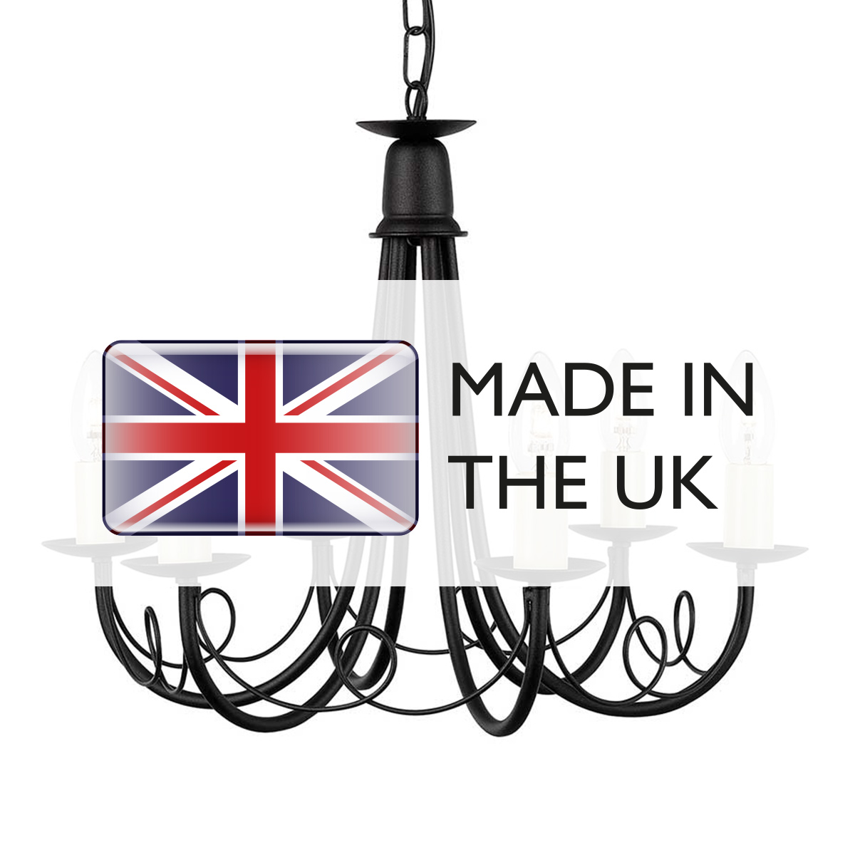 Abbotscroft Country 6 Light Chandelier Black Abbotscroft Country 6 Light Chandelier Black