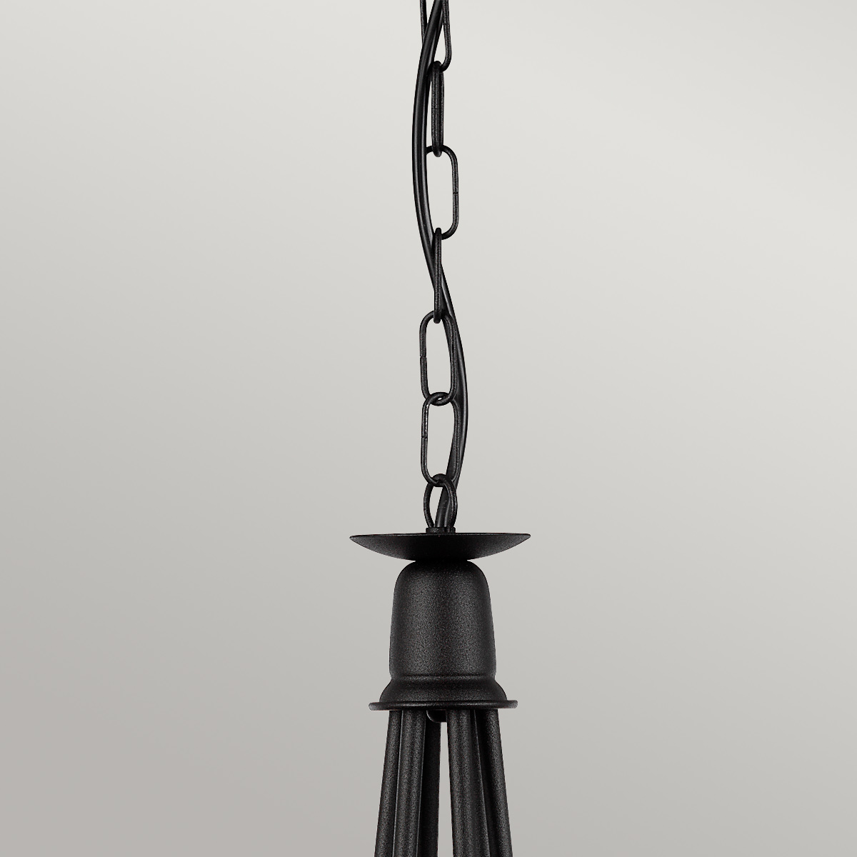 Abbotscroft Country 6 Light Chandelier Black Abbotscroft Country 6 Light Chandelier Black — detail view