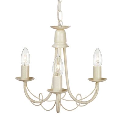 Abbotscroft French Provincial 3 Light Chandelier Ivory and Gold Patina