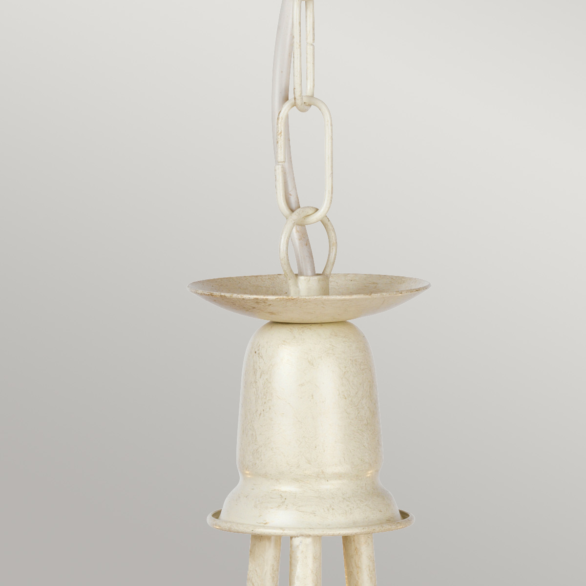 Abbotscroft French Provincial 3 Light Chandelier Ivory and Gold Patina Abbotscroft French Provincial 3 Light Chandelier Ivory and Gold Patina — detail view