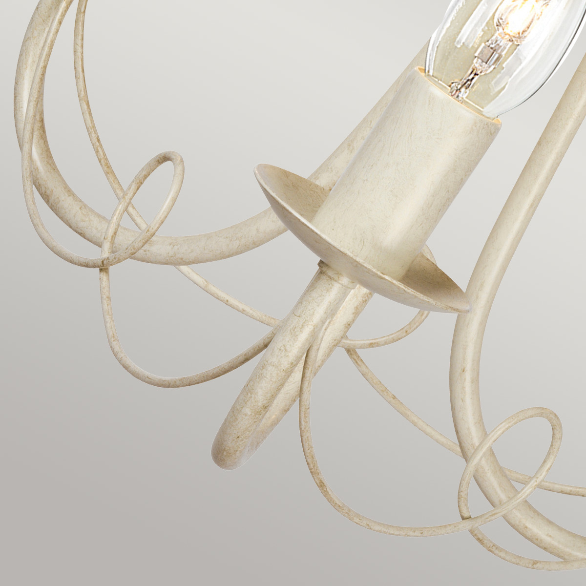 Abbotscroft French Provincial 3 Light Chandelier Ivory and Gold Patina Abbotscroft French Provincial 3 Light Chandelier Ivory and Gold Patina — detail view