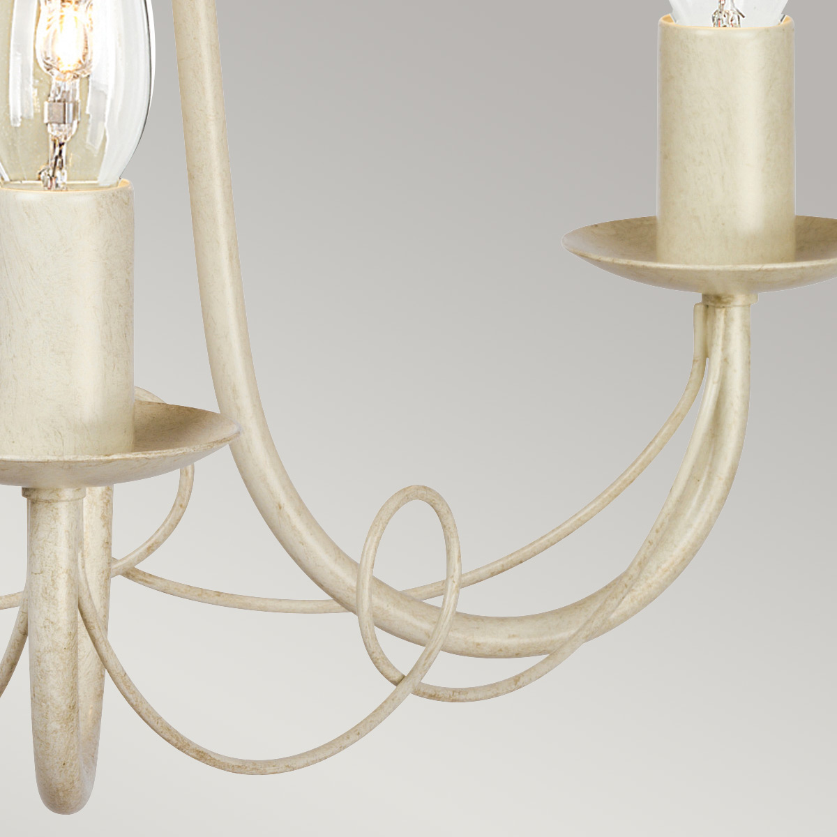 Abbotscroft French Provincial 3 Light Chandelier Ivory and Gold Patina Abbotscroft French Provincial 3 Light Chandelier Ivory and Gold Patina — detail view