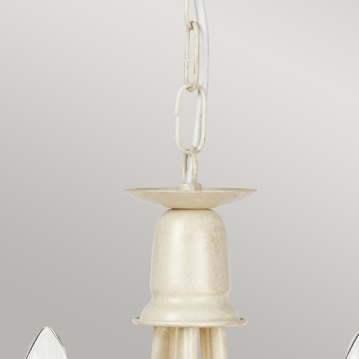 Abbotscroft French Provincial 5 Light Chandelier Ivory Gold Patina Abbotscroft French Provincial 5 Light Chandelier Ivory Gold Patina — detail view