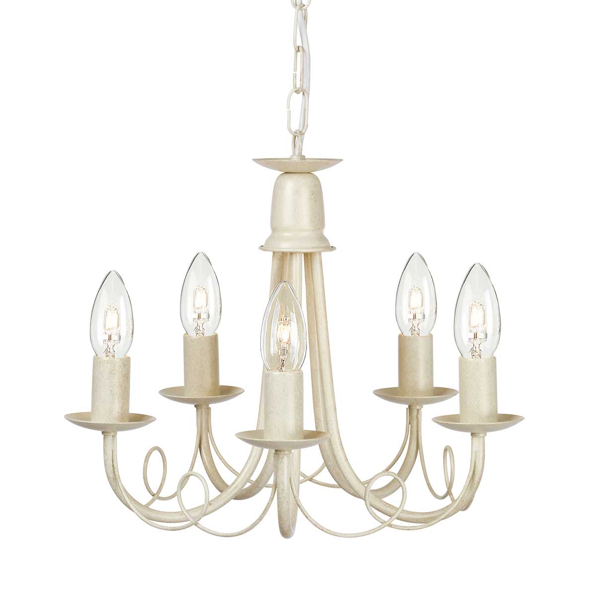 Abbotscroft French Provincial 5 Light Chandelier Ivory Gold Patina