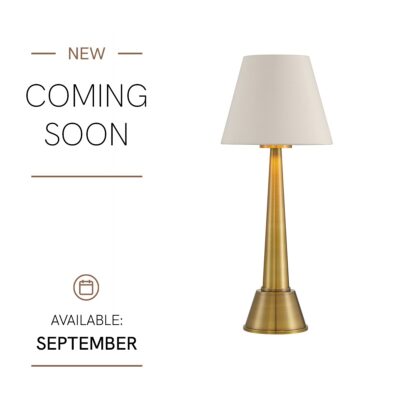 Abbotswood Hamptons Cordless Table Lamp Antique Brass