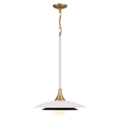 Aberford Contemporary Disc Pendant Light Matte White