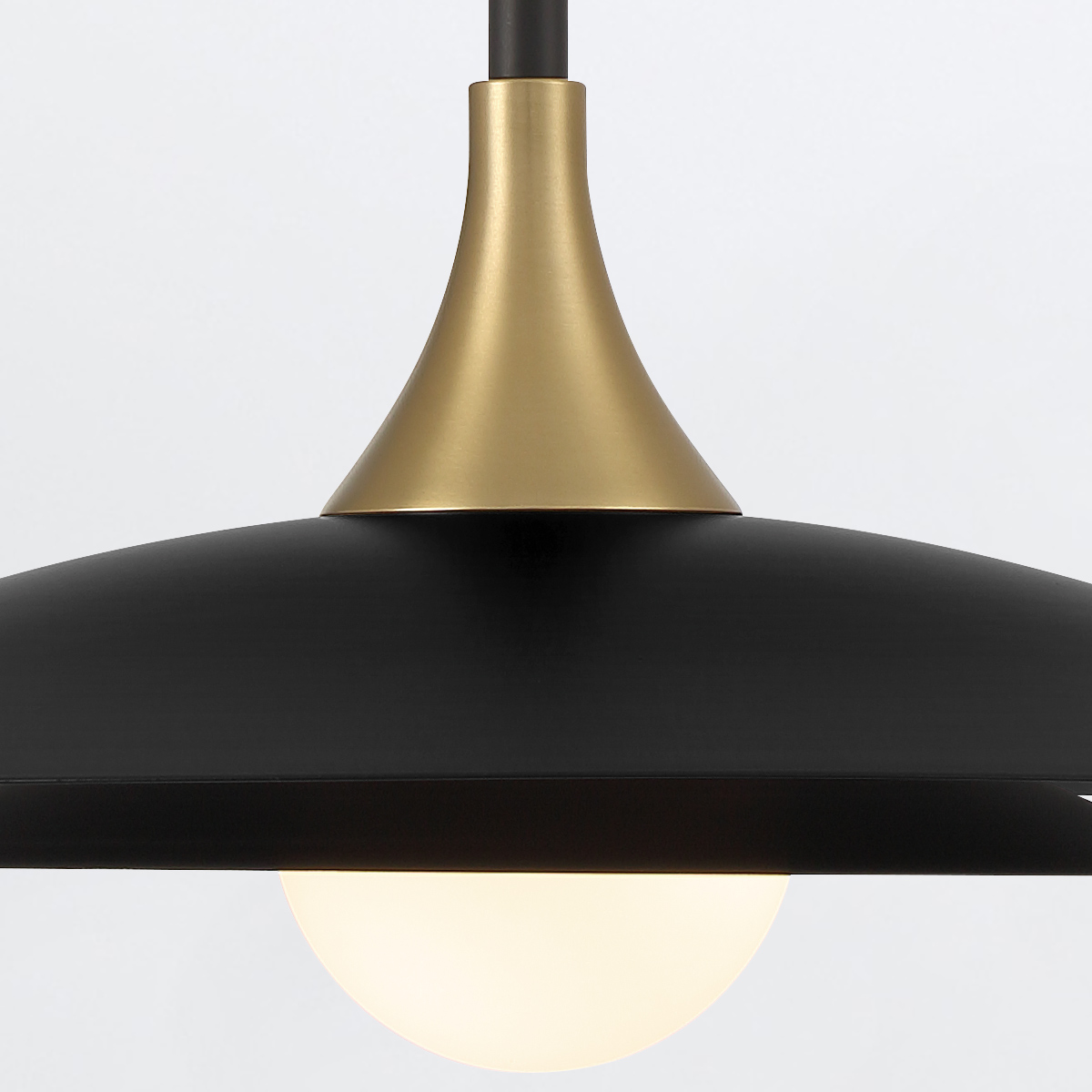 Aberford Contemporary Layered Disc Pendant Light Matte Black Aberford Contemporary Layered Disc Pendant Light Matte Black — detail view