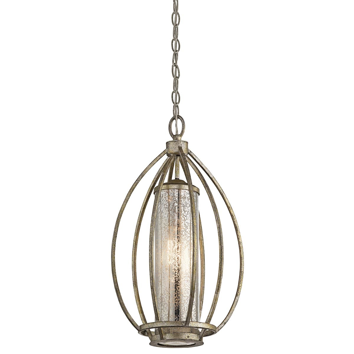 Adderbourne Hamptons Teardrop Cage Pendant Sterling Gold
