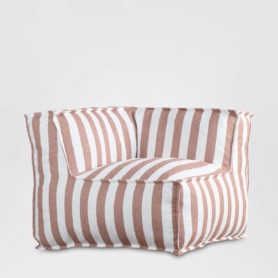 Adelong Sofa Corner Hamptons Terracotta Stripe