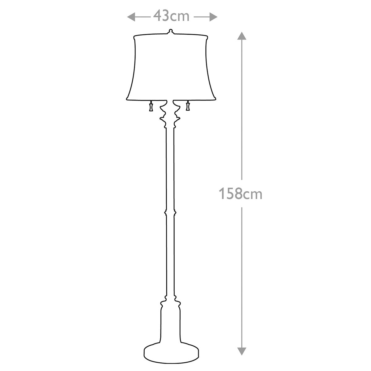 Admiralty Hall Hamptons Twin Light Floor Lamp Antique Nickel Admiralty Hall Hamptons Twin Light Floor Lamp Antique Nickel