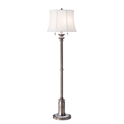 Admiralty Hall Hamptons Twin Light Floor Lamp Antique Nickel
