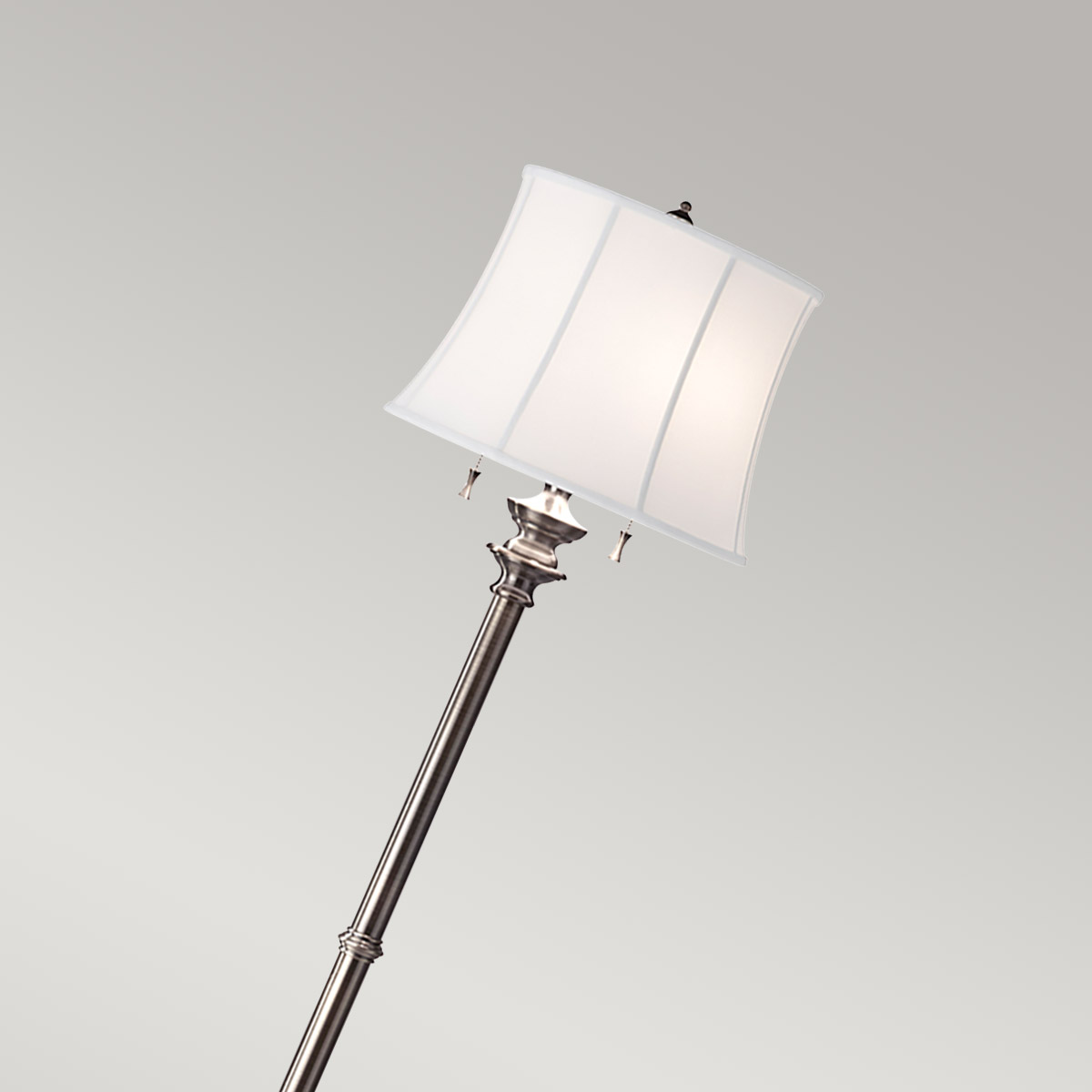 Admiralty Hall Hamptons Twin Light Floor Lamp Antique Nickel Admiralty Hall Hamptons Twin Light Floor Lamp Antique Nickel — detail view