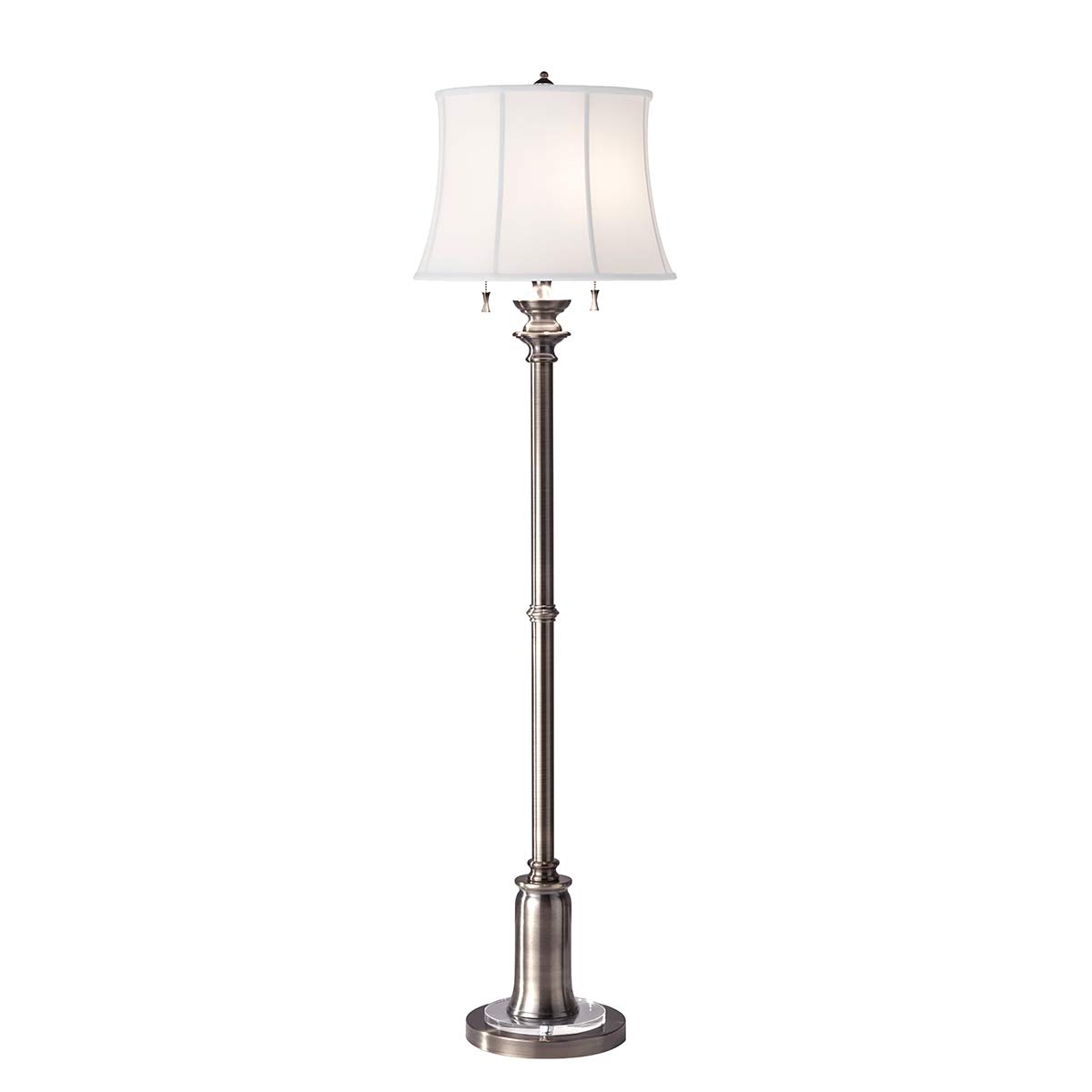 Admiralty Hall Hamptons Twin Light Floor Lamp Antique Nickel
