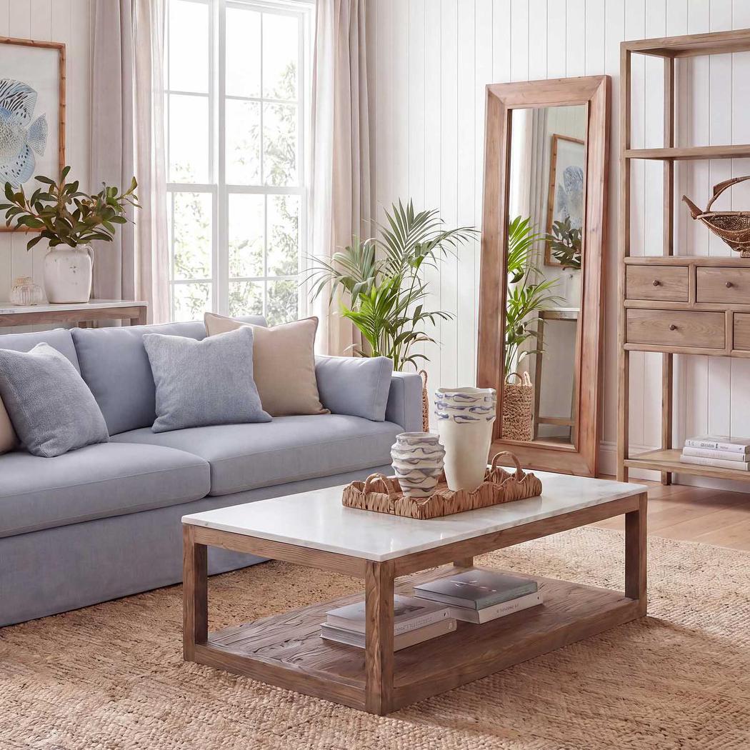 Ainsworth Timber Hamptons Tall Wall Mirror Natural Beige Ainsworth Timber Hamptons Tall Wall Mirror Natural Beige