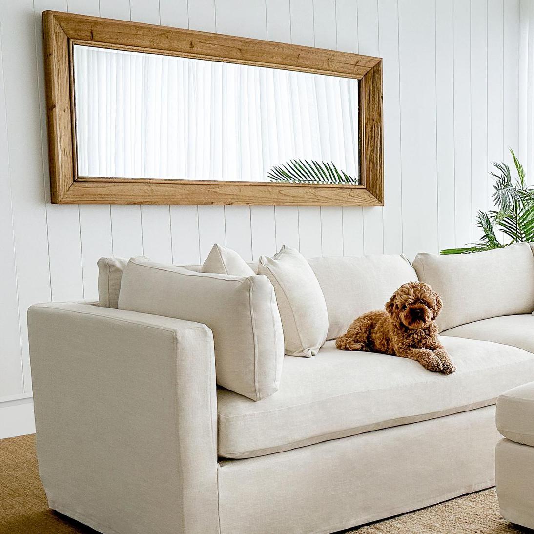 Ainsworth Timber Hamptons Tall Wall Mirror Natural Beige Ainsworth Timber Hamptons Tall Wall Mirror Natural Beige