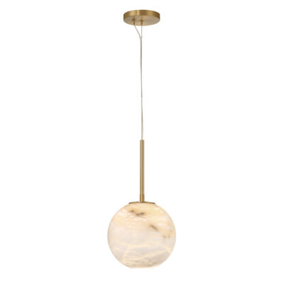 Alabaster Cove Contemporary Globe Pendant Brushed Gold