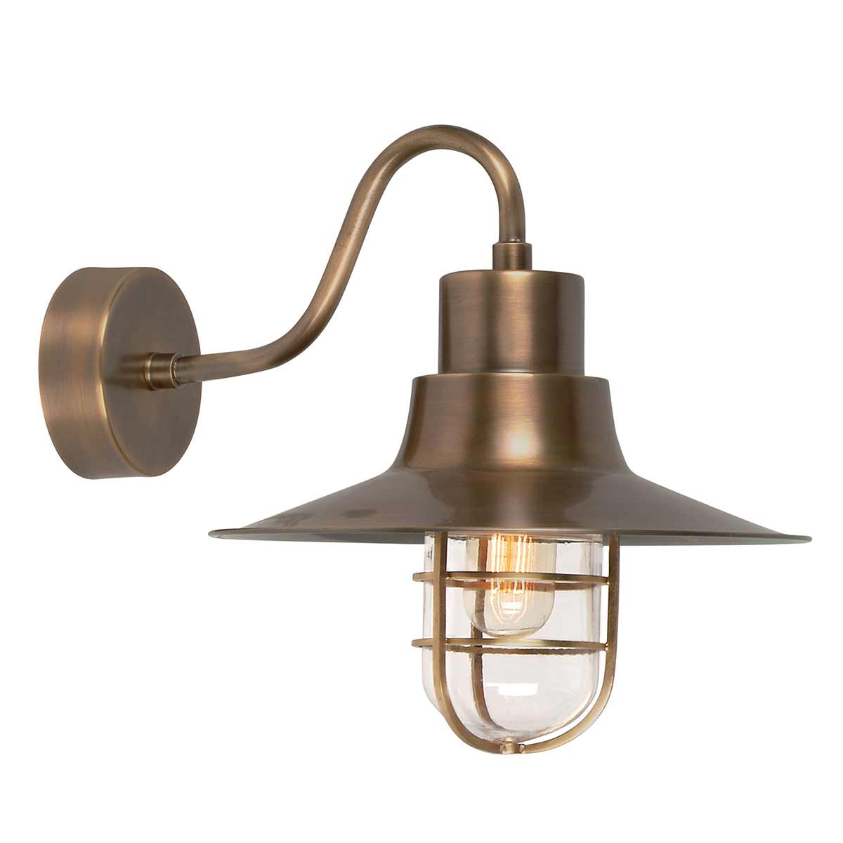 Aldenham Traditional Outdoor Wall Light in Aged Brass Aldenham Traditional Outdoor Wall Light in Aged Brass