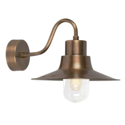 Aldenham Traditional Outdoor Wall Light in Aged Brass