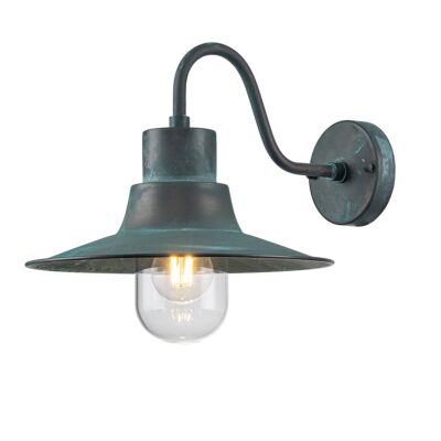 Aldenham Traditional Outdoor Wall Light Verdigris