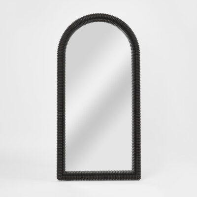 Aldercrest Ribbed Arch Mirror Black
