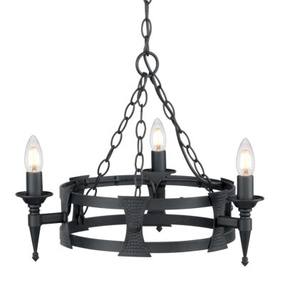 Aldergate Manor Country Style Chandelier Black