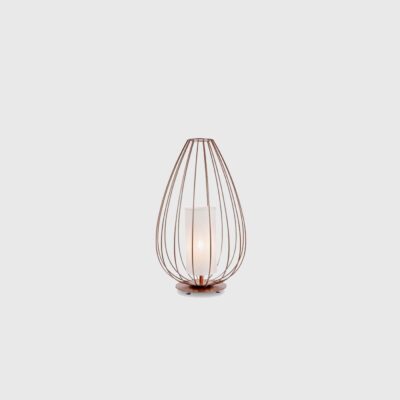 Aldergrove Contemporary Wire Cage Floor Lamp Glossy Bronze