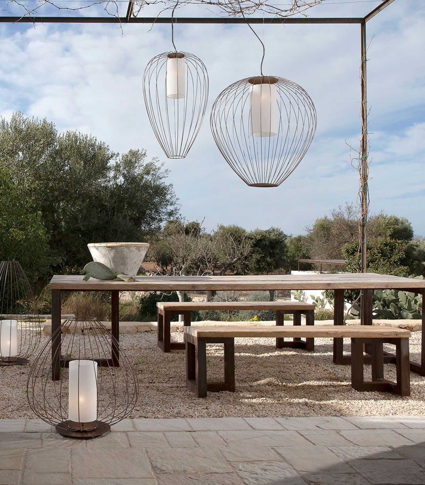 Aldergrove Lantern Outdoor Pendant Light Glossy White