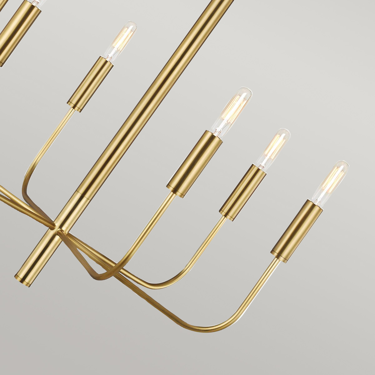 Alderleigh Hamptons 6 Light Chandelier Burnished Brass Alderleigh Hamptons 6 Light Chandelier Burnished Brass — detail view