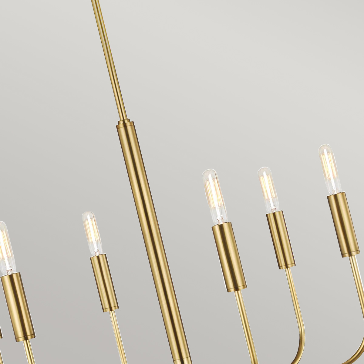 Alderleigh Hamptons 6 Light Chandelier Burnished Brass Alderleigh Hamptons 6 Light Chandelier Burnished Brass — detail view