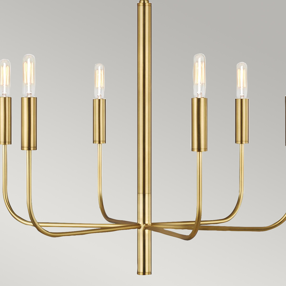 Alderleigh Hamptons 6 Light Chandelier Burnished Brass Alderleigh Hamptons 6 Light Chandelier Burnished Brass — detail view