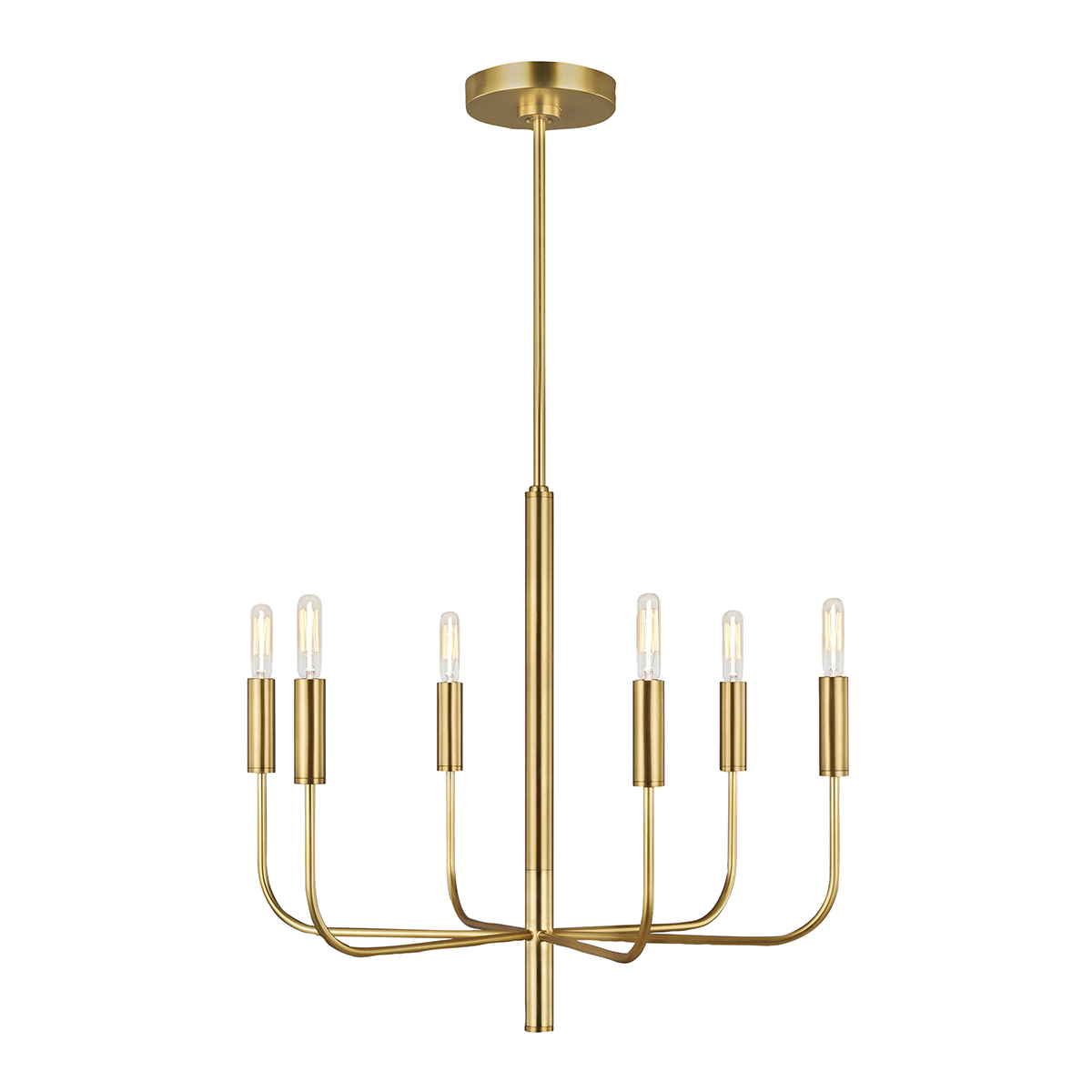 Alderleigh Hamptons 6 Light Chandelier Burnished Brass