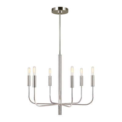 Alderleigh Hamptons 6 Light Chandelier Polished Nickel