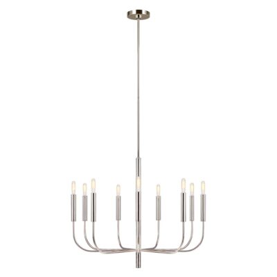Alderleigh Hamptons 9 Light Chandelier Polished Nickel