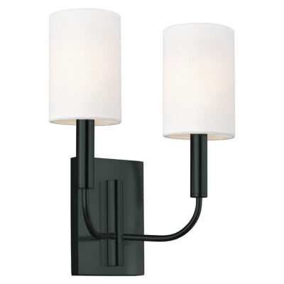 Alderleigh Hamptons Twin Arm Wall Light Black
