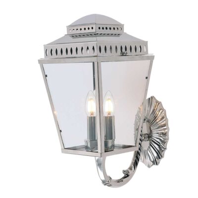Aldermere House Traditional 3 Light Wall Lantern Polished Nickel