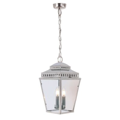 Aldermere House Traditional Chain Lantern in Polished Nickel