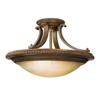 Aldermont Hall French Provincial Ceiling Semi-Flush Light Bronze and Gold